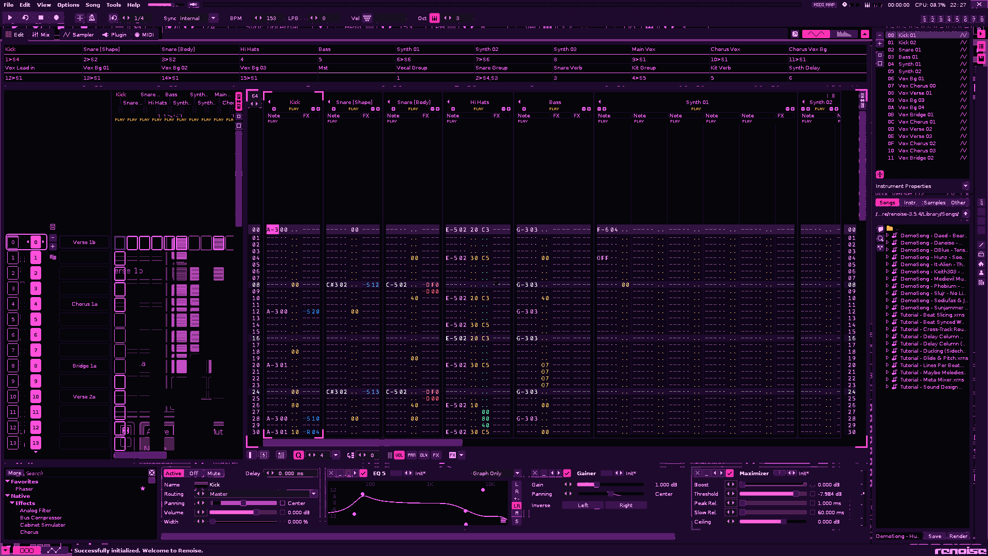 Pattern Editor preview of Flashy