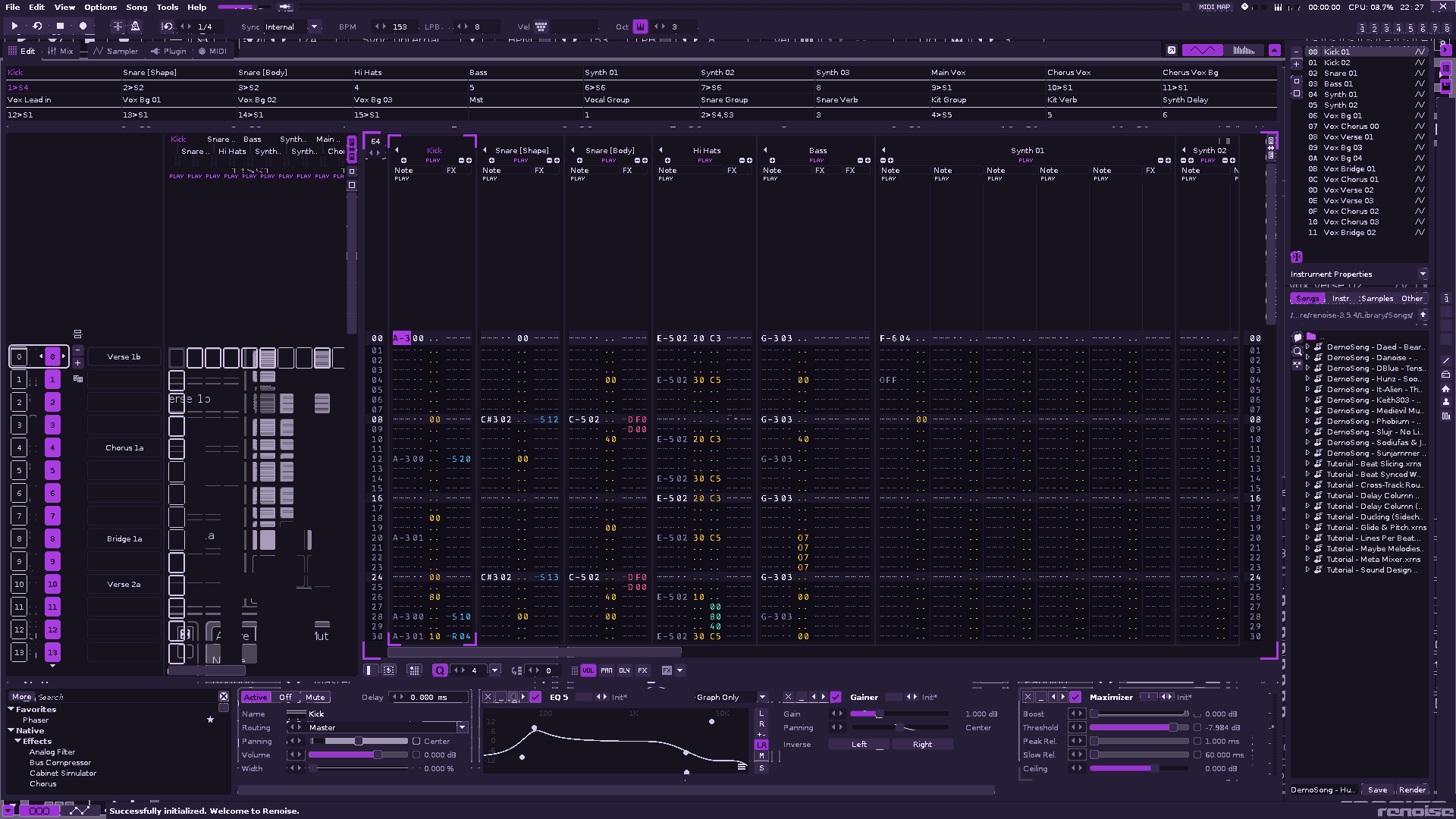 Pattern Editor preview of Neon Violet