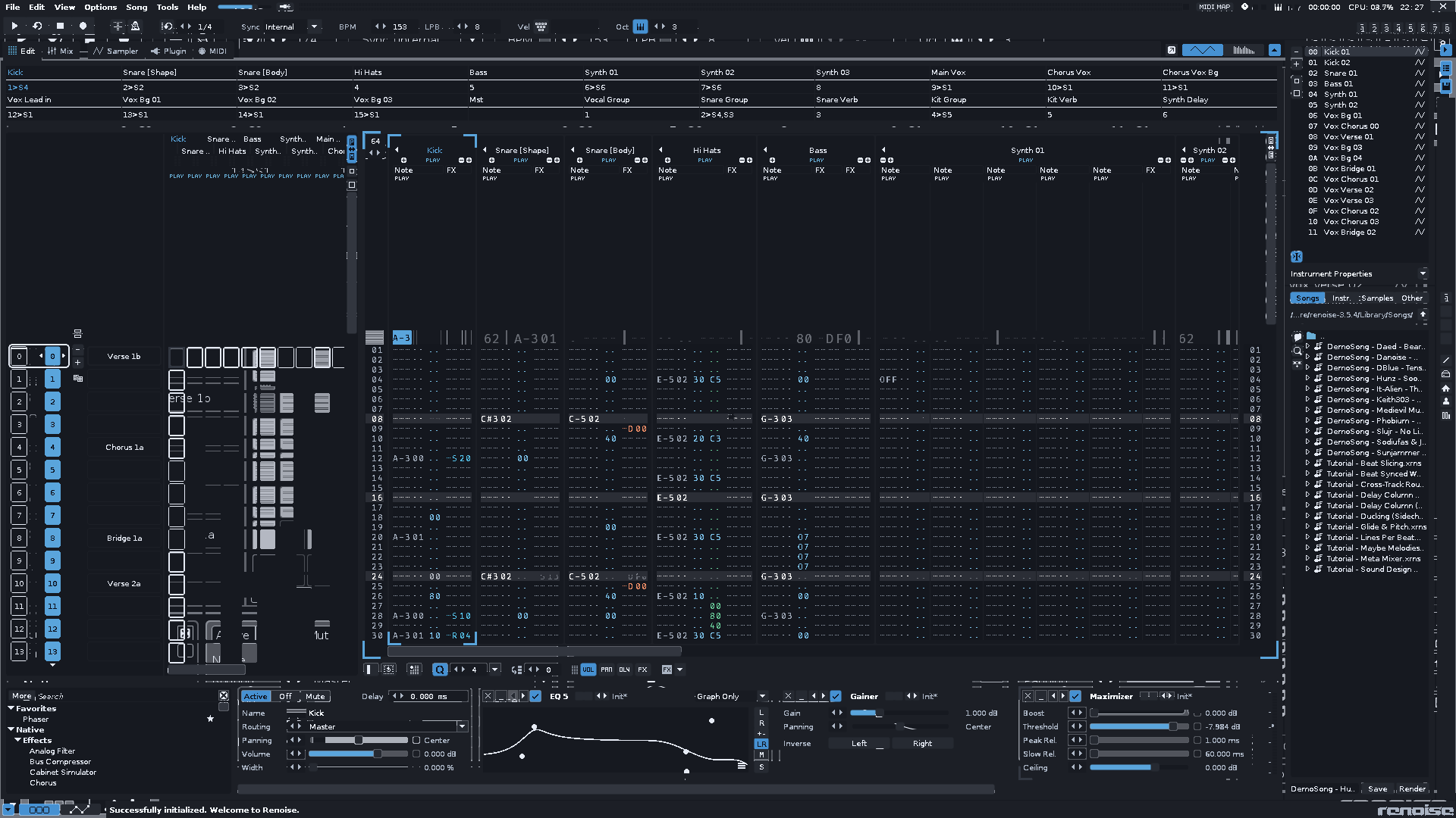 Pattern Editor preview of Nordic Dark Punchy