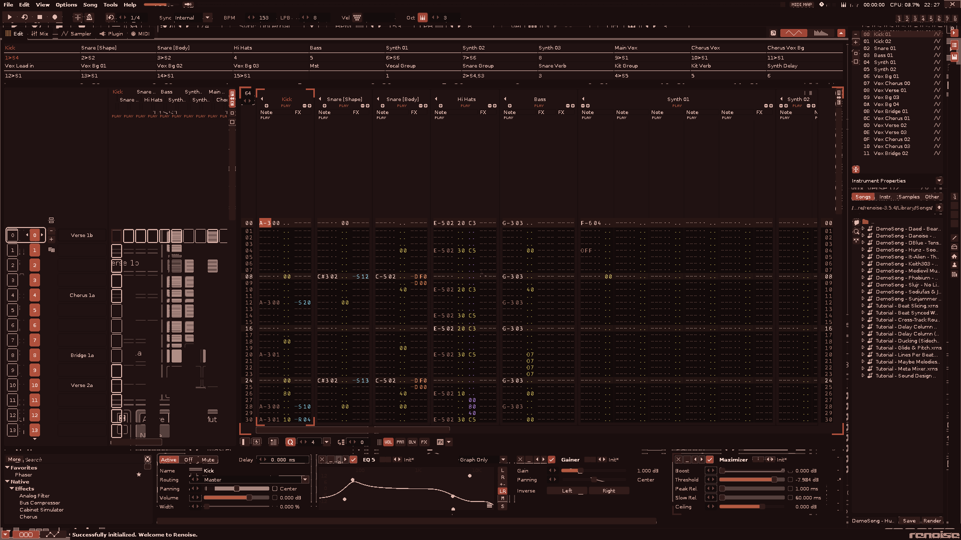 Pattern Editor preview of Rosewood