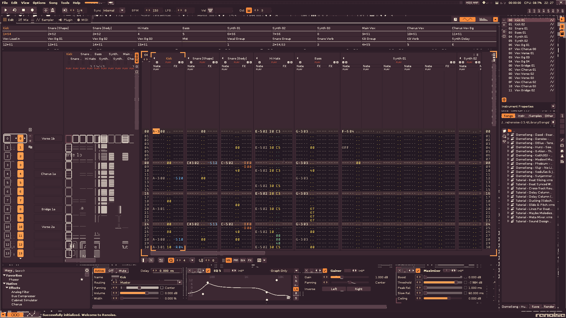 Pattern Editor preview of Sunset Vibe