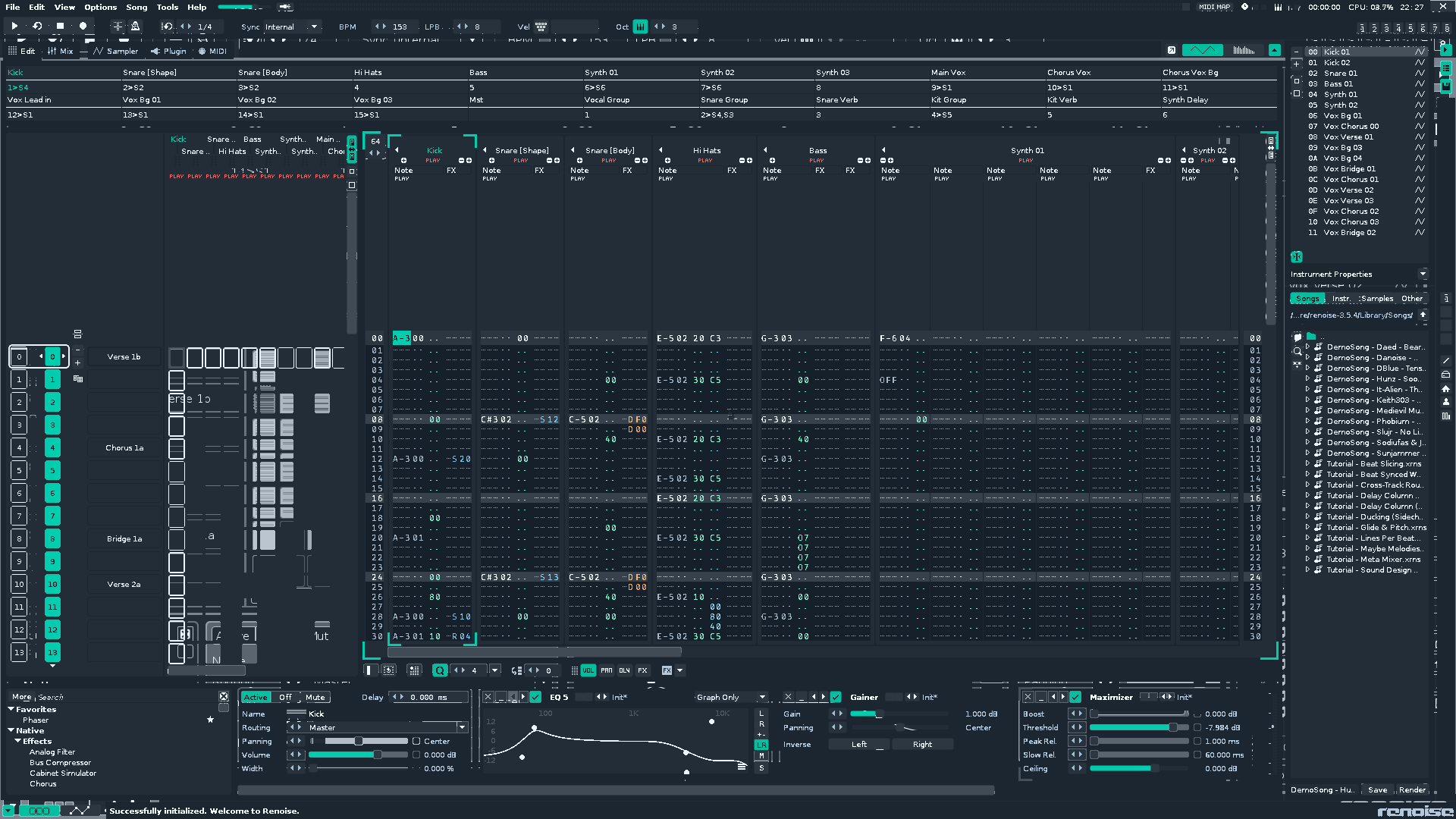 Pattern Editor preview of Teal Ember