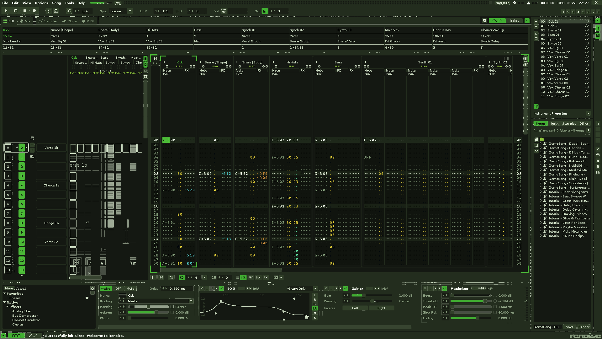 Pattern Editor preview of Verdant Night